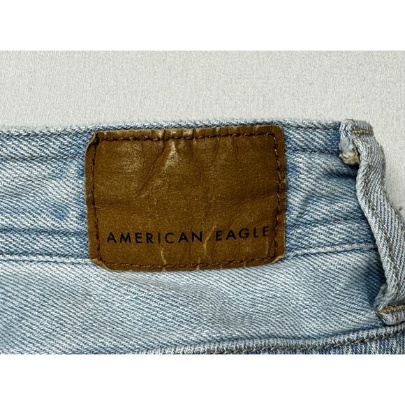 American Eagle Women's Wide Leg Crop Blue Denim Jeans - Size 20 Regular (38x27) - Picture 3 of 5